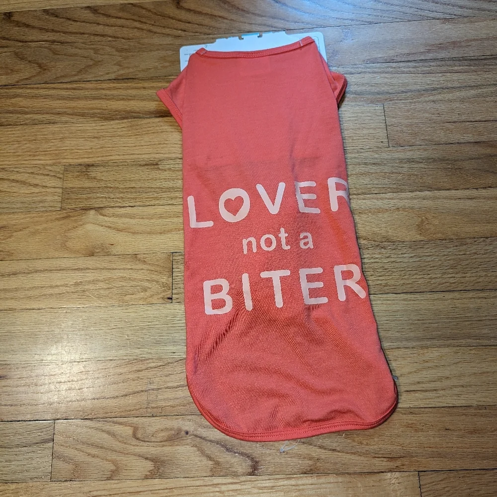 Coral MEDIUM DOG LOVER not a BITER Tank Top Pet Apparel Boots & Barkley